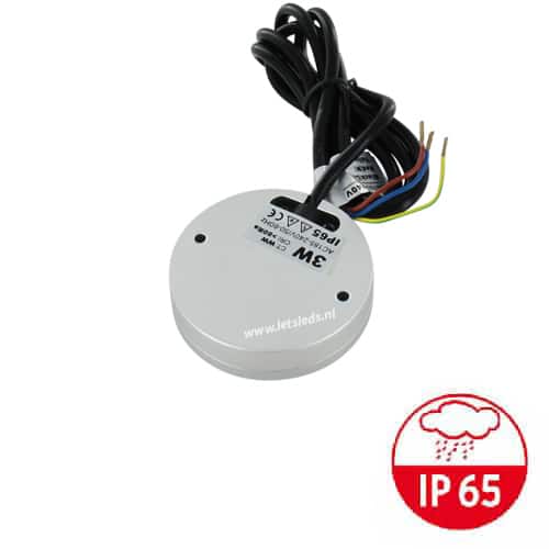 LED mini opbouwspot IP65 3Watt rond dimbaar