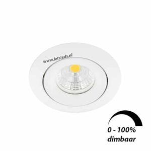 LED spot GU10 6Watt COB rond WIT dimbaar