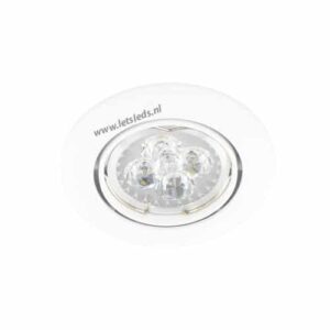 LED spot WIT kantelbaar GU10 4Watt rond dimbaar