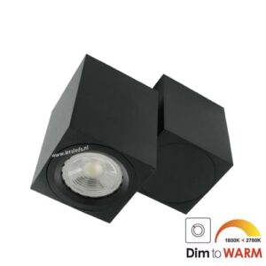 LED opbouwspot Malta 7Watt vierkant draaibaar ZWART dimbaar