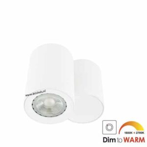 LED opbouwspot Malta 7Watt rond draaibaar WIT dimbaar