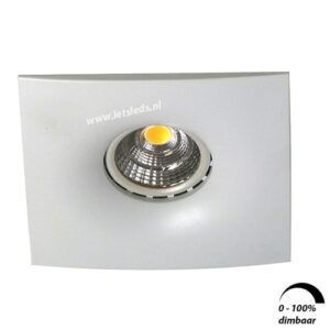 LED spot GU10 6Watt vierkant WIT dimbaar