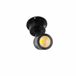 LED mini opbouwspot kantelbaar ZWART 3Watt COB dimbaar