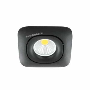 LED spot GU10 5Watt COB vierkant ZWART dimbaar