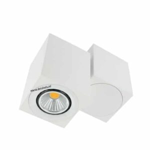 LED opbouwspot Malta 3Watt vierkant draaibaar WIT dimbaar