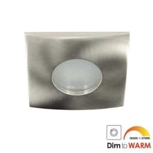 LED spot Calisto GU10 7Watt vierkant NIKKEL IP65 dimbaar