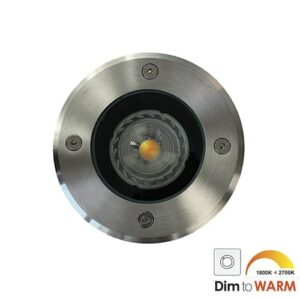 LED grondspot GU10 7Watt COB rond RVS dimbaar IP65