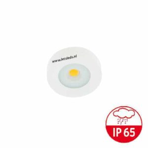 LED mini opbouwspot WIT IP65 3Watt rond dimbaar