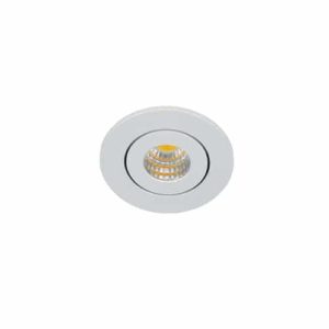 LED mini spot 52mm kantelbaar 3Watt rond WIT IP65 dimbaar