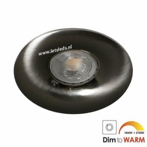 LED spot GU10 7Watt rond NIKKEL dimbaar