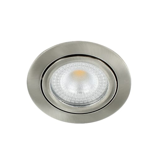 LED spot kantelbaar 5Watt rond NIKKEL IP65 dimbaar – interne driver