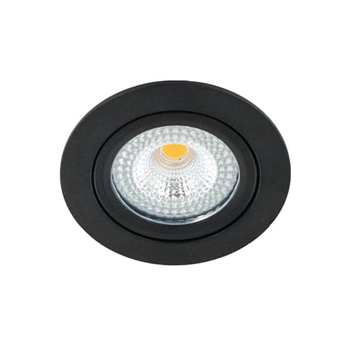 LED spot kantelbaar 5Watt rond ZWART IP65 dimbaar – interne driver