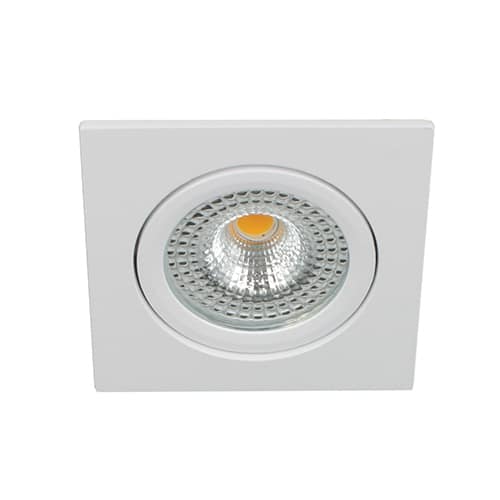 LED spot kantelbaar 5Watt vierkant WIT IP65 dimbaar - zonder driver