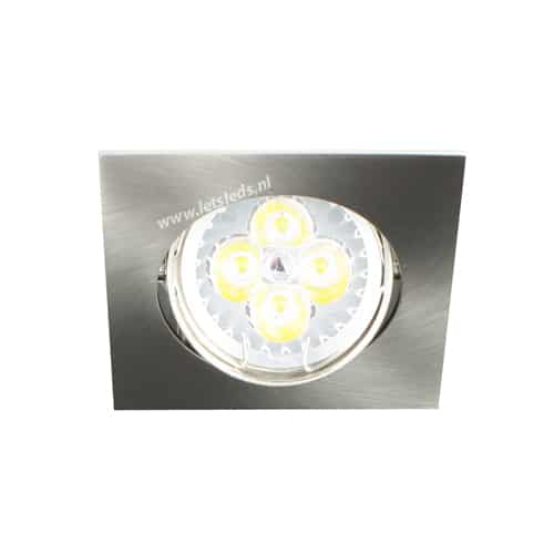 LED spot kantelbaar GU10 4Watt vierkant dimbaar