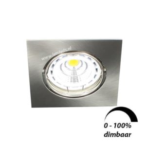 LED spot kantelbaar GU10 6Watt vierkant dimbaar