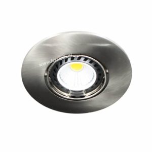 LED spot kantelbaar GU10 COB 5Watt rond NIKKEL dimbaar