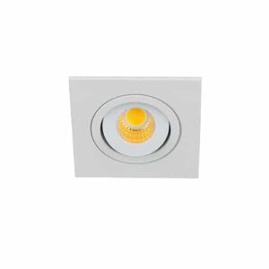 LED mini spot 60x60mm kantelbaar 3Watt vierkant WIT IP65 dimbaar