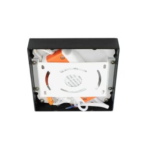 LED plafonniere 9Watt vierkant ZWART 220Volt dimbaar