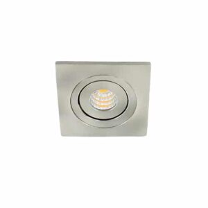 LED mini spot 60x60mm kantelbaar 3Watt vierkant NIKKEL IP65 dimbaar1