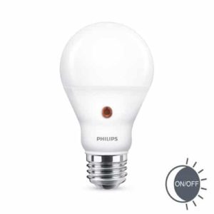 Philips LED GLS E27 7,5Watt dag/nacht sensor