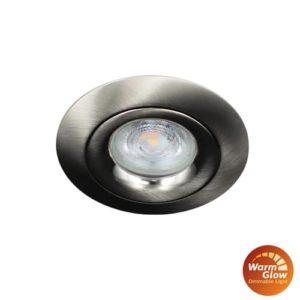 Philips LED spot GU10 2,6Watt rond NIKKEL dimbaar Warm Glow