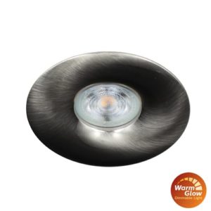 Philips LED spot GU10 2,6Watt rond NIKKEL dimbaar Warm Glow