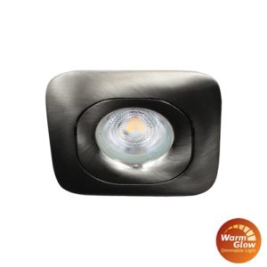 Philips LED spot GU10 2,6Watt vierkant NIKKEL dimbaar Warm Glow