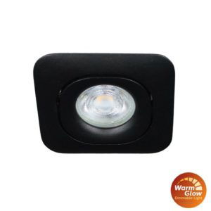 Philips LED spot GU10 2,6Watt vierkant ZWART dimbaar Warm Glow