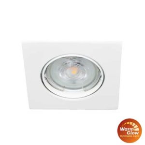 Philips LED spot WIT kantelbaar GU10 2,6Watt vierkant dimbaar Warm Glow