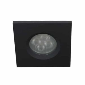 LED spot GU10 4Watt vierkant ZWART IP65 dimbaar