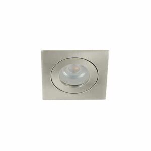 LED mini spot GU10 3,6Watt vierkant NIKKEL IP65 dimbaar