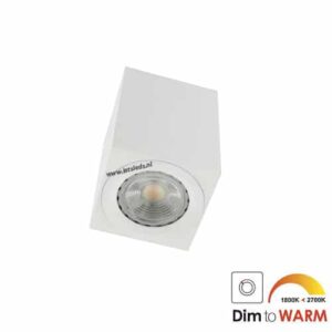 LED opbouwspot Malta 7Watt vierkant WIT dimbaar