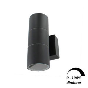 Wandlamp LED armatuur GU10 fitting IP65 waterdicht rond 2x 6Watt