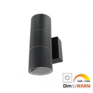 Wandlamp LED armatuur GU10 fitting IP65 waterdicht rond 2x 7Watt