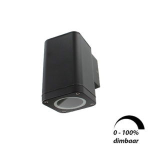 Wandlamp LED armatuur GU10 fitting IP65 waterdicht vierkant 1x 6Watt