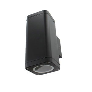 Smart wandlamp LED 2x4Watt ZWART 220Volt IP65 dimbaar