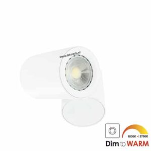 LED opbouwspot Malta 7Watt rond draaibaar WIT dimbaar