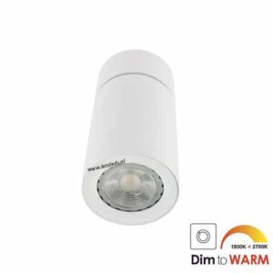 LED opbouwspot Malta 7Watt rond kantelbaar WIT dimbaar