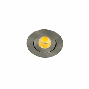 LED mini spot 52mm kantelbaar 3Watt rond NIKKEL IP65 dimbaar