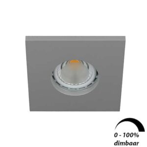 LED spot GU10 6Watt vierkant GRIJS IP65 dimbaar