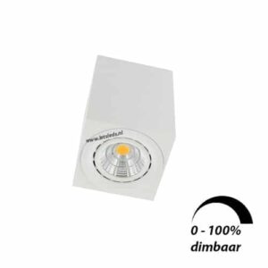 LED opbouwspot Malta 6Watt vierkant WIT dimbaar