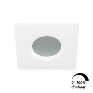 LED spot WIT GU10 6Watt vierkant IP65 dimbaar