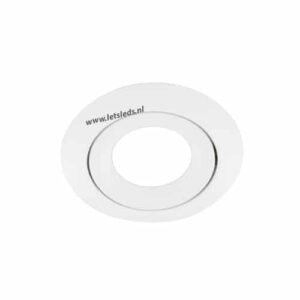 LED lamp armatuur rond WIT kantelbaar