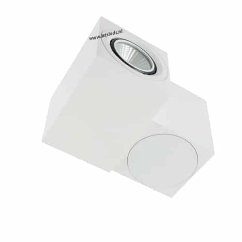 LED opbouwspot Malta 3Watt vierkant draaibaar WIT dimbaar