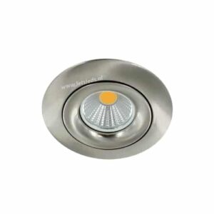 LED spot GU10 5Watt COB rond NIKKEL dimbaar