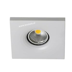 LED spot GU10 COB 5Watt vierkant WIT dimbaar