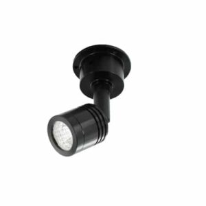 LED mini opbouwspot kantelbaar ZWART 3Watt COB dimbaar