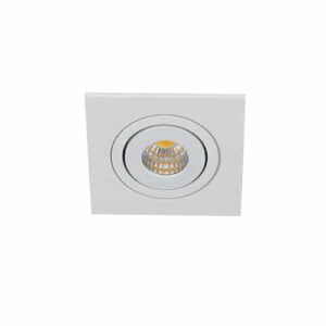 LED mini spot 60x60mm kantelbaar 3Watt vierkant WIT IP65 dimbaar