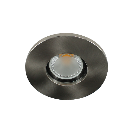 LED spot GU10 COB 5Watt rond NIKKEL IP65 dimbaar