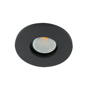 LED spot GU10 COB 5Watt rond ZWART IP65 dimbaar